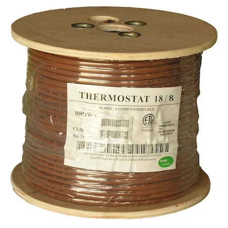 Bestlink Netware Unshielded CMR Thermostat Cable Solid Copper PVC- 18/8- 250Ft 202878